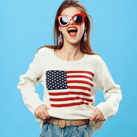 6 Pairs 4th of July Earrings for Women Patriotic American Flag Star Earring Red - Picture 3 of 7